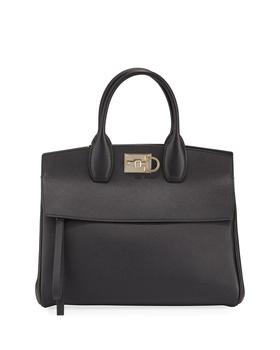 菲拉格慕包女包, Salvatore Ferragamo | Studio Medium Grainy Leather Satchel Bag商品图片 