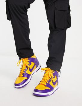 推荐Nike dunk high retro trainers in lakers court purple商品