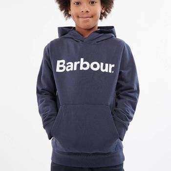 商品Barbour Boys' Essential Logo Hoodie - Navy图片