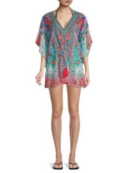 推荐Floral Mini Caftan Cover-Up商品