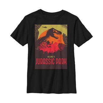 推荐Jurassic Park Big Boys Welcome T-Rex Sunset Short Sleeve T-Shirt商品
