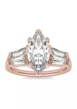 Charles & Colvard, Charles & Colvard | Charles & Colvard 3.36 ct. t.w. Lab Created Marquise Moissanite Five Stone Engagement Ring in 14k Rose Gold商品图片 