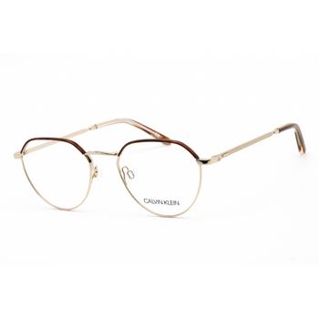 Calvin Klein Unisex Eyeglasses - Gold/Honey Tortoise Metal Round Frame | CK20127 717