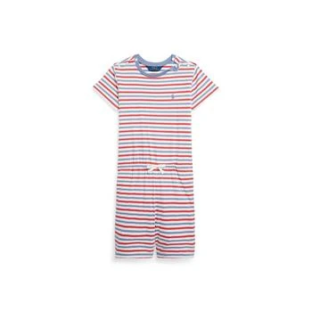 Ralph Lauren | Big Girls Striped Cotton Jersey Romper,商家Macy's,价格¥156