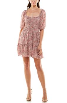 ROW A, ROW A | Back Cutout Smocked Mini Dress商品图片 