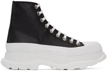 推荐Black & White Leather Tread Slick Boots商品