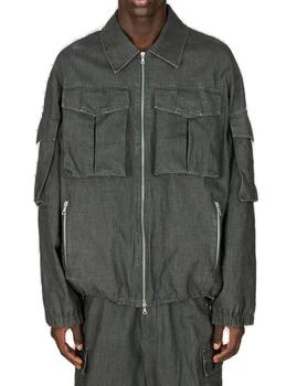 推荐Dries Van Noten Pocket Detailed Zipped Jacket商品