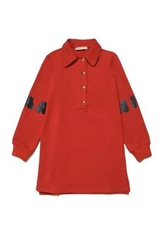Marni | Marni Kids Logo Printed Long-Sleeved Polo Dress 6.2折