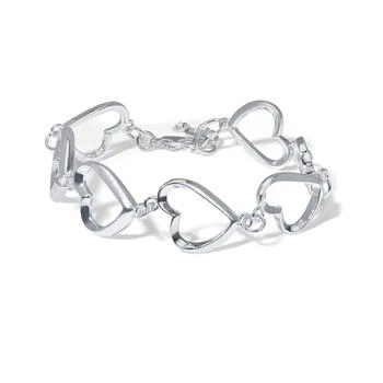 Macy's | Heart Link Bracelet in Silver Plate or 18k Gold Plate,商家Macy's,价格¥749