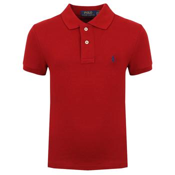 推荐Dark Red Slim Fit Short Sleeve Polo Shirt商品