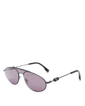 fendi眼镜价格, Fendi | Women's Brow Bar Round Sunglasses, 57mm商品图片 额外9折, 额外九折