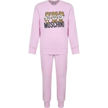 Moschino | Pink T-shirt For Kids With Teddy Bear And Logo 9.2折