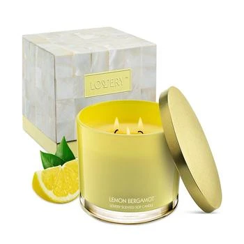 Lovery | Lemon Bergamot 3-Wick Soy Candle, 13 oz.,商家Macy's,价格¥335