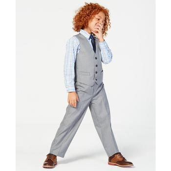 商品3-Pc. Sharkskin Vest, Shirt & Pants Set, Little Boys图片
