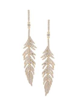 商品Eye Candy LA | 18K Goldplated & Crystal Drop Earrings,商家Saks OFF 5TH,价格¥304图片