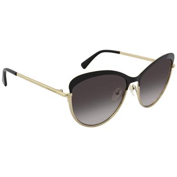Longchamp | Longchamp Grey Gradient Cat Eye Ladies Sunglasses LO120S 001 58商品图片,2.3折
