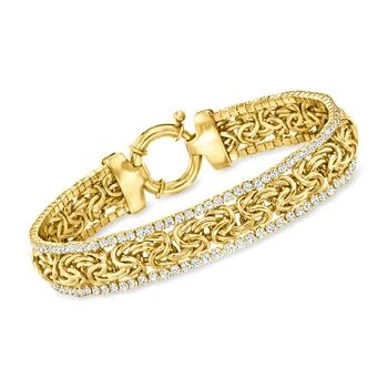 Ross-Simons | Ross-Simons CZ Byzantine Bracelet in 18kt Gold Over Sterling,商家Premium Outlets,价格¥1877