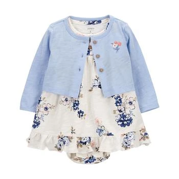 Carter's | Baby 2 Piece Bodysuit Dress and Cardigan Set,商家Macy's,价格¥82