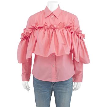 推荐Mm6 Ladies Rose Ruffle Panel Shirt, Brand Size 36 (US Size 2)商品