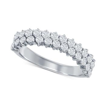 the row帆布鞋, Macy's | Diamond Double Row Band (1 ct. t.w.) in 14k White Gold商品图片 额外7折, 额外七折