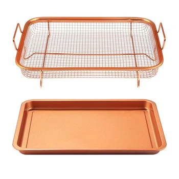 Global Bazaar | Non-Stick Crisper Tray Set Air Fry Pan Grill Basket Oven Safe Oil Free,商家Premium Outlets,价格¥413