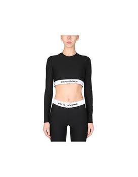 Paco Rabanne是什么牌子, Paco Rabanne | Crop Top With Logo Band商品图片 5.3折