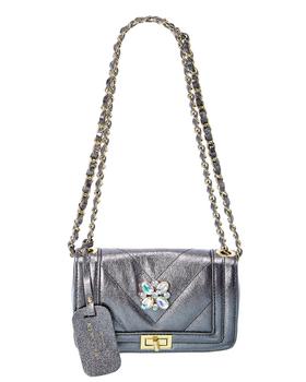 new york, Persaman New York | Persaman New York Gem Leather Crossbody, Silver商品图片 3.1折