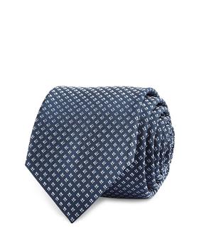 商品Hugo Boss | Micro Grid Silk Skinny Tie,商家Bloomingdale's,价格¥424图片