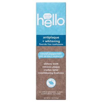 商品Hello | Antiplaque + Whitening Fluoride Free Toothpaste,商家Walgreens,价格¥43图片