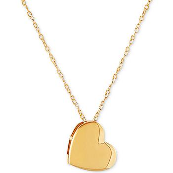 商品Polished Heart 17" Pendant Necklace in 10k Gold图片