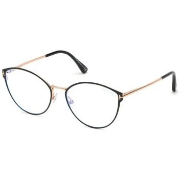 Tom Ford | Tom Ford Women's Eyeglasses - Black/Rose Gold Cat-Eye Full-Rim Frame | FT5573-B 005,商家My Gift Stop,价格¥635