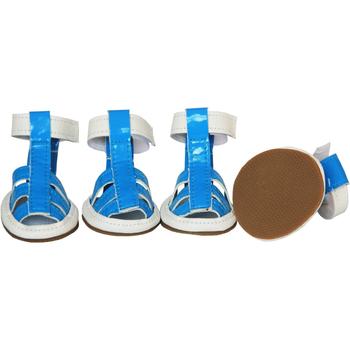 商品Pet Life  'Buckle-Supportive' PVC Waterproof Pet Dog Shoes Sandals - Set Of 4图片