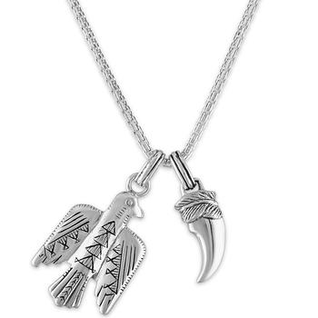 Esquire Men's Jewelry | Bird and Talon 24" Pendant Necklace in Sterling Silver, Created for Macy's商品图片,6折