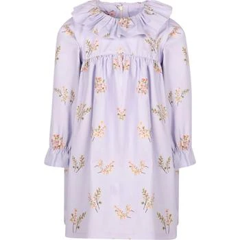 推荐Ruffled collar floral dress in lilac商品