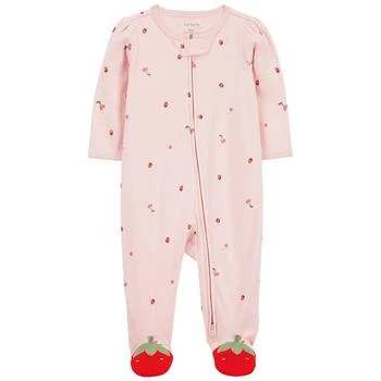 Carter's | Baby Strawberry Snap Up Cotton Sleep and Play Pajamas,商家Macy's,价格¥67