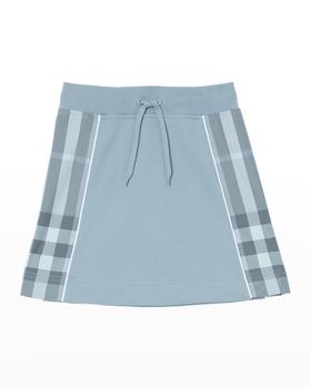 burberry童装, Burberry | Girl's Milly Check-Insert Skirt, Size 3-14商品图片 4.8折