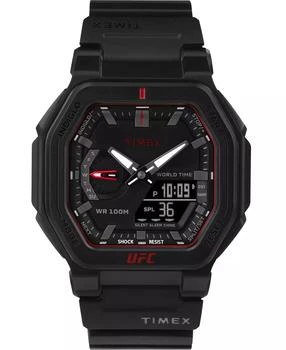 Timex | UFC Men's Quartz Colossus Resin Black Watch, 45mm,商家Macy's,价格¥1359