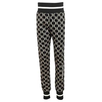 商品Karl Lagerfeld Paris | Black Monogram Pattern Joggers,商家Designer Childrenswear,价格¥251图片