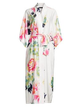 商品Natori | Hanami Long Floral Satin Robe,商家Saks Fifth Avenue,价格¥1445图片
