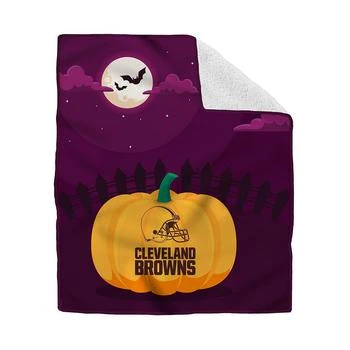 Pegasus Home Fashions | Cleveland Browns 60'' x 70'' Halloween Pumpkin Throw Blanket,商家Macy's,价格¥357