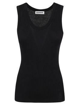 推荐Jil Sander Women's  Black Wool Tank Top商品