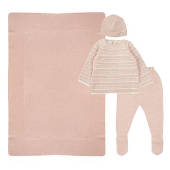 商品Pink & White 4 Piece Outfit Blanket & Gift Box图片