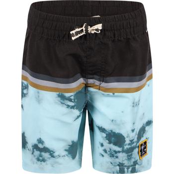 monster, Munster | Tie dye print stripe swimming trunks in blue and black商品图片 4.4折起×额外7.5折, 额外七五折