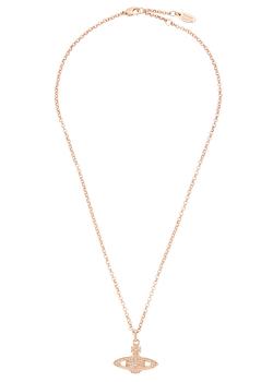 商品Mini Bas Relief rose gold-tone orb necklace图片