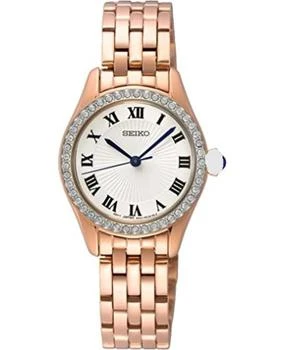 Seiko | Seiko Analogue Silver Dial Rose Gold Steel Women's Watch SUR338P1 6.3折