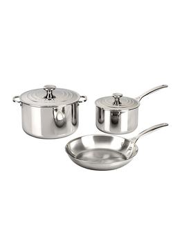 商品Le Creuset | 5-Piece Stainless Steel Cookware Set,商家Saks Fifth Avenue,价格¥4773图片
