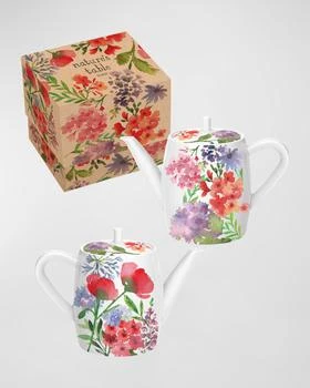 推荐Nature's Table Floral Teapots- Set of 2商品