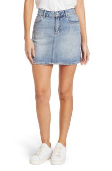 gani经典款, Ganni | Classic Bleached Denim Skirt商品图片 2.8折