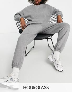 ASOS | ASOS DESIGN Hourglass tracksuit ultimate sweat / jogger in charcoal商品图片,6.1折×额外9.5折, 额外九五折