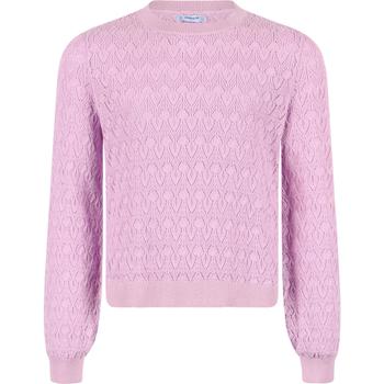 推荐Perforated cotton sweater in lilac商品